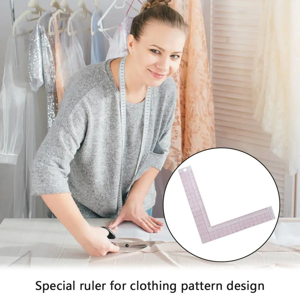 

1pcs Plastic L-square Shape Ruler French Curve Sewing Tailor Teaching Sewing Craft Measure Supplies Diy Professional Craft I0W2