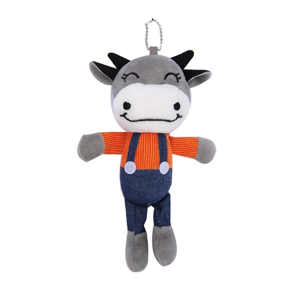 

2021 Ox Year Cartoon Cow Plush Doll Pendant Stuffed Toy Keychain Bag Ornament