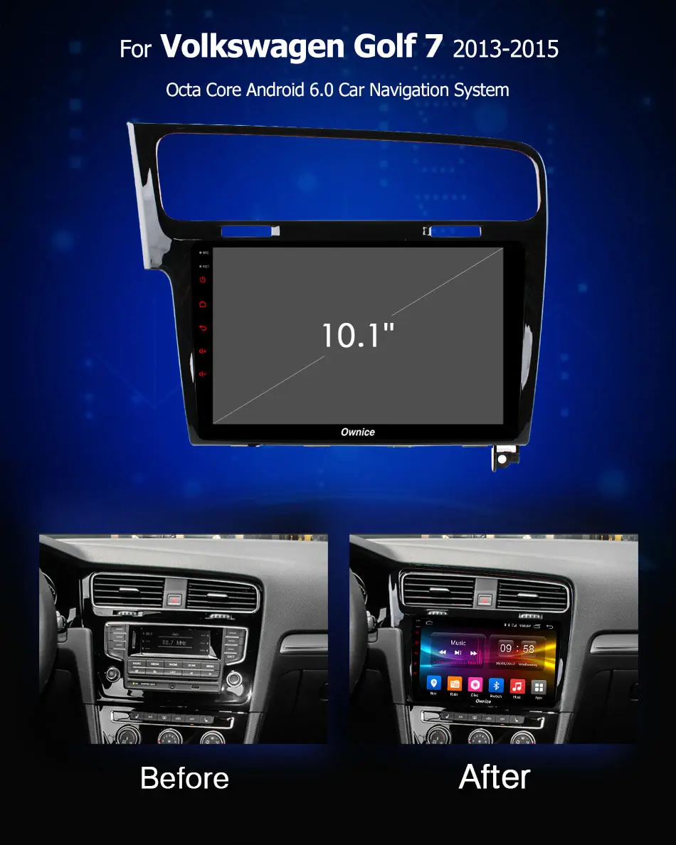 Ownice DSP Carplay Octa Core 10 1 "Android автомобильный DVD GPS Navi для VW Golf 7 2014 Радио стерео с 2 Гб ОЗУ