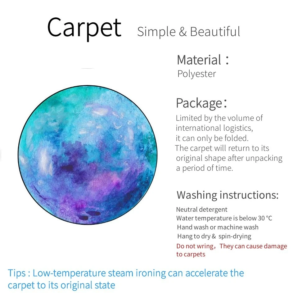 Blue Purple Green Planet Surface Round Carpet For Kids Room Nordic Colorful Girl Capet Area Rug Decor Chair Mat Floor | Дом и сад