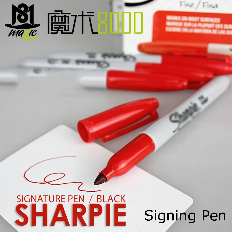 Шариковая ручка (обычная ручка) волшебная маркер (черная) профессиональный маг