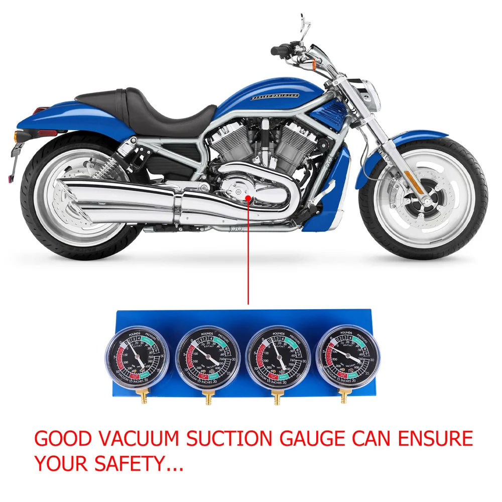 

4 Cylinder Motorcycle Carburetor Vacuum Gauge Balancer Synchronizer Tool Hose Kit Fuel Vacuum Gauge Balancer