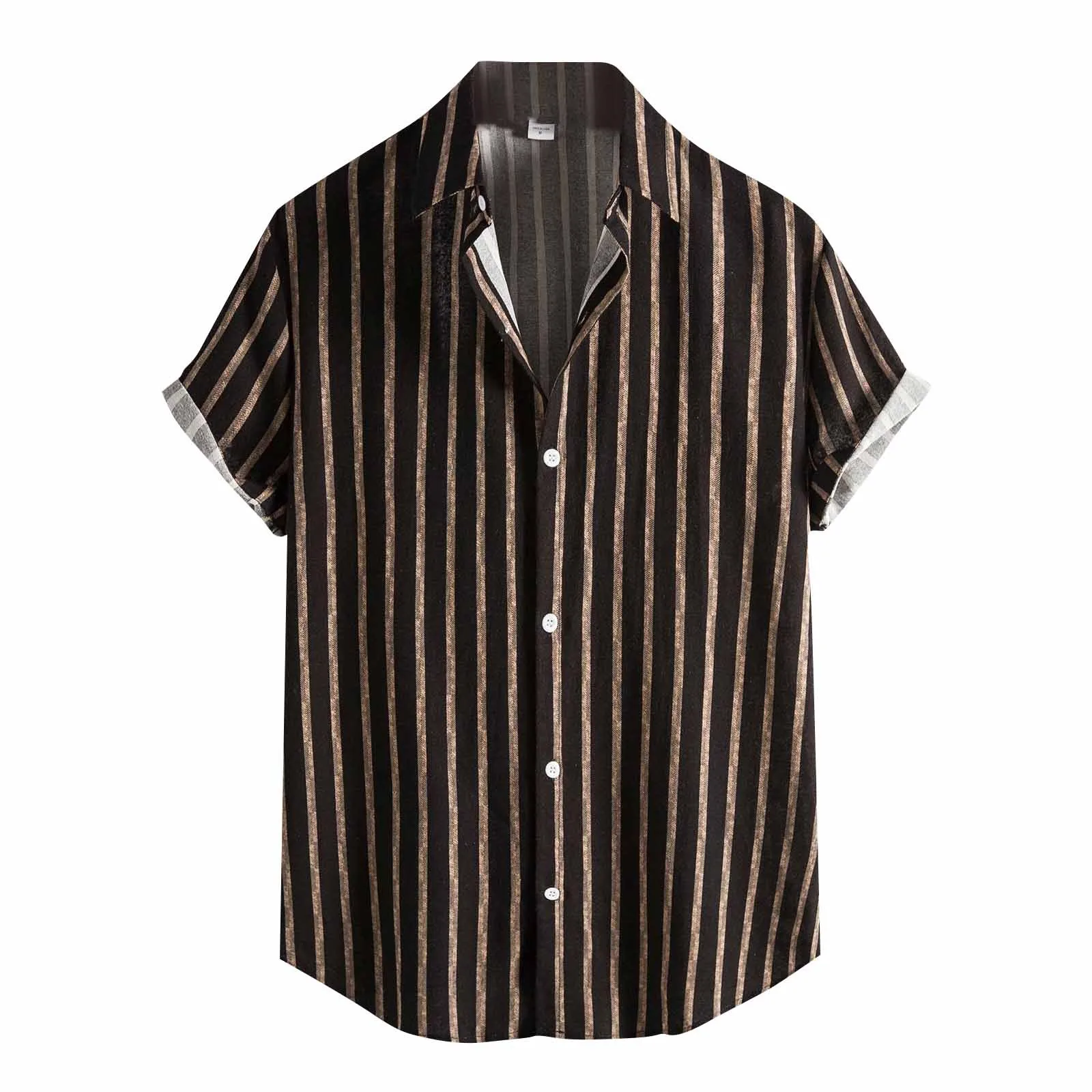 

Hawaiian high quality Shirt 2021 Summer men short sleeve shirts fashion casual Short Sleeve stripe Blouse