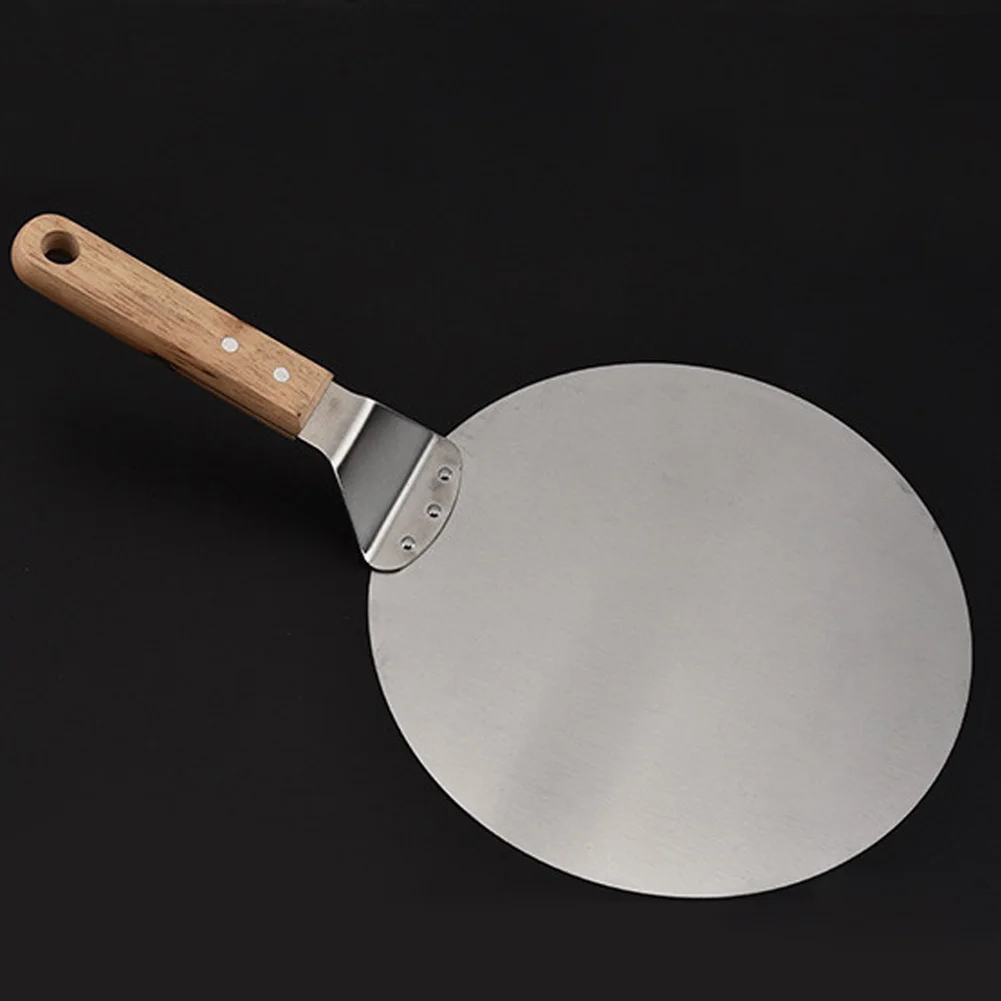Scoop Kitchen Supplies Pizza Scraper Shovel Breadboard Stainless Steel Wooden Handle Cake Server Home Baking Tools Durable |