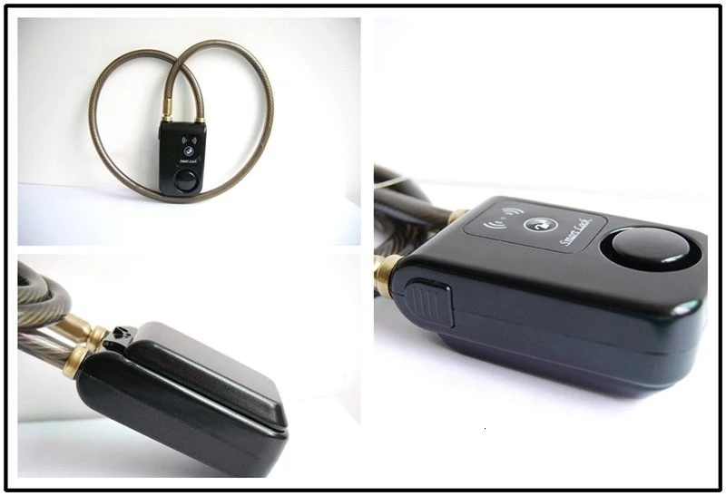 Супер умный телефон приложение управление Умный Будильник Bluetooth замок водонепроницаемый 110дб сигнализация велосипедный замок открытый Противоугонный замок