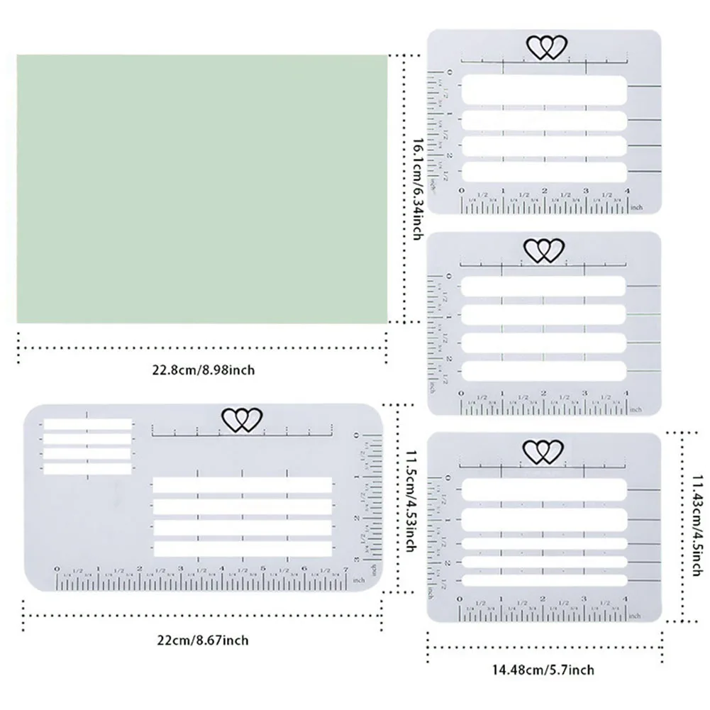 4 шт письмо поздравительные открытки шаблоны линейки блокнот прозрачный