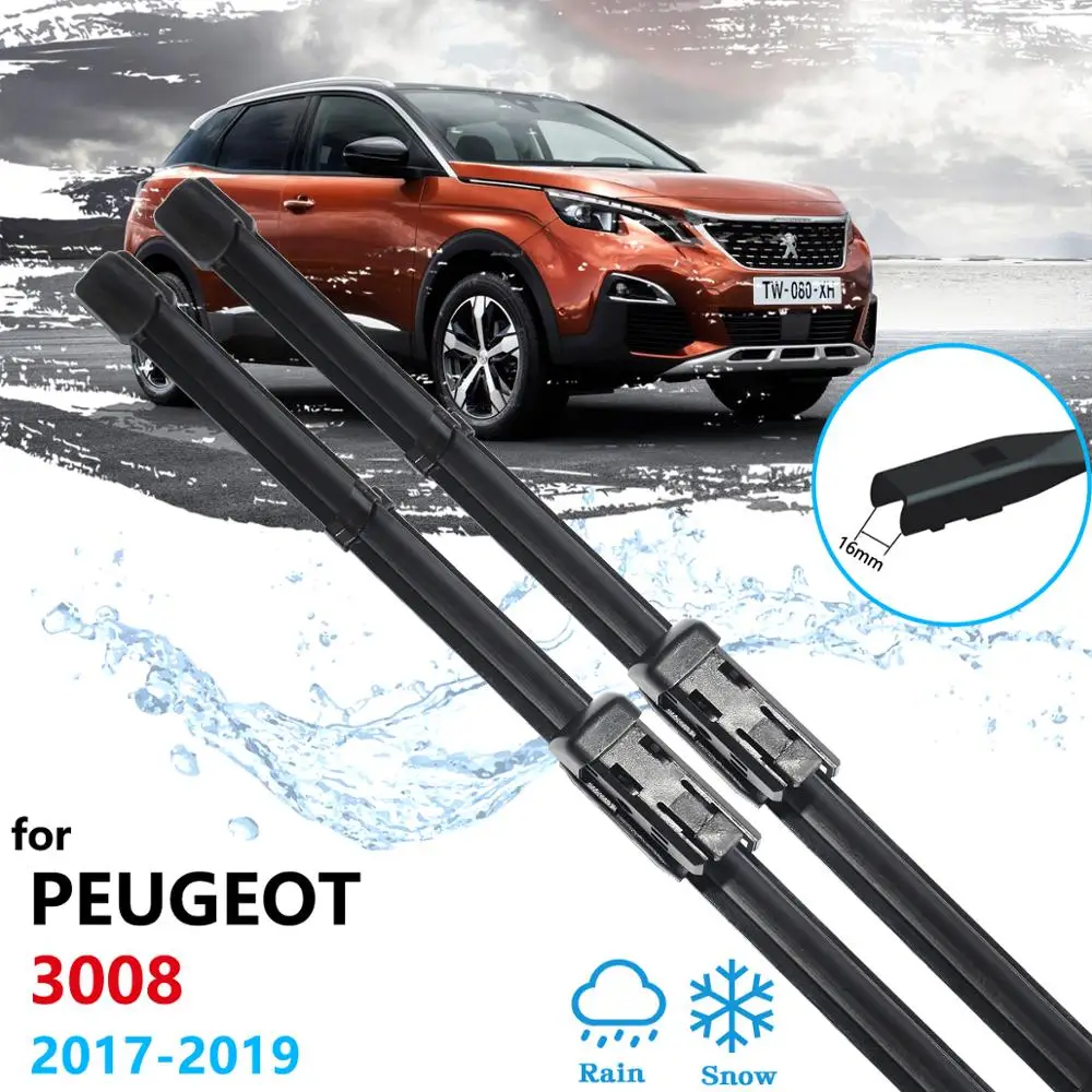 Автомобильные стеклоочистители для Peugeot 3008 2017 2018 2019 Mk2 3008GT GT переднего ветрового