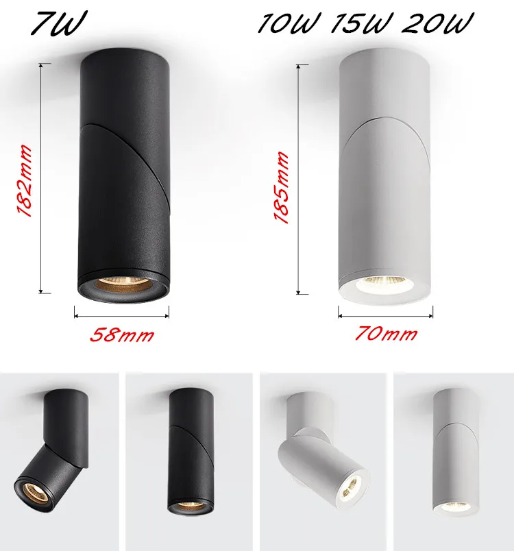 Приглушаемые вращасветодиодный светодиодные светильники 10 Вт 15 20 монолитный