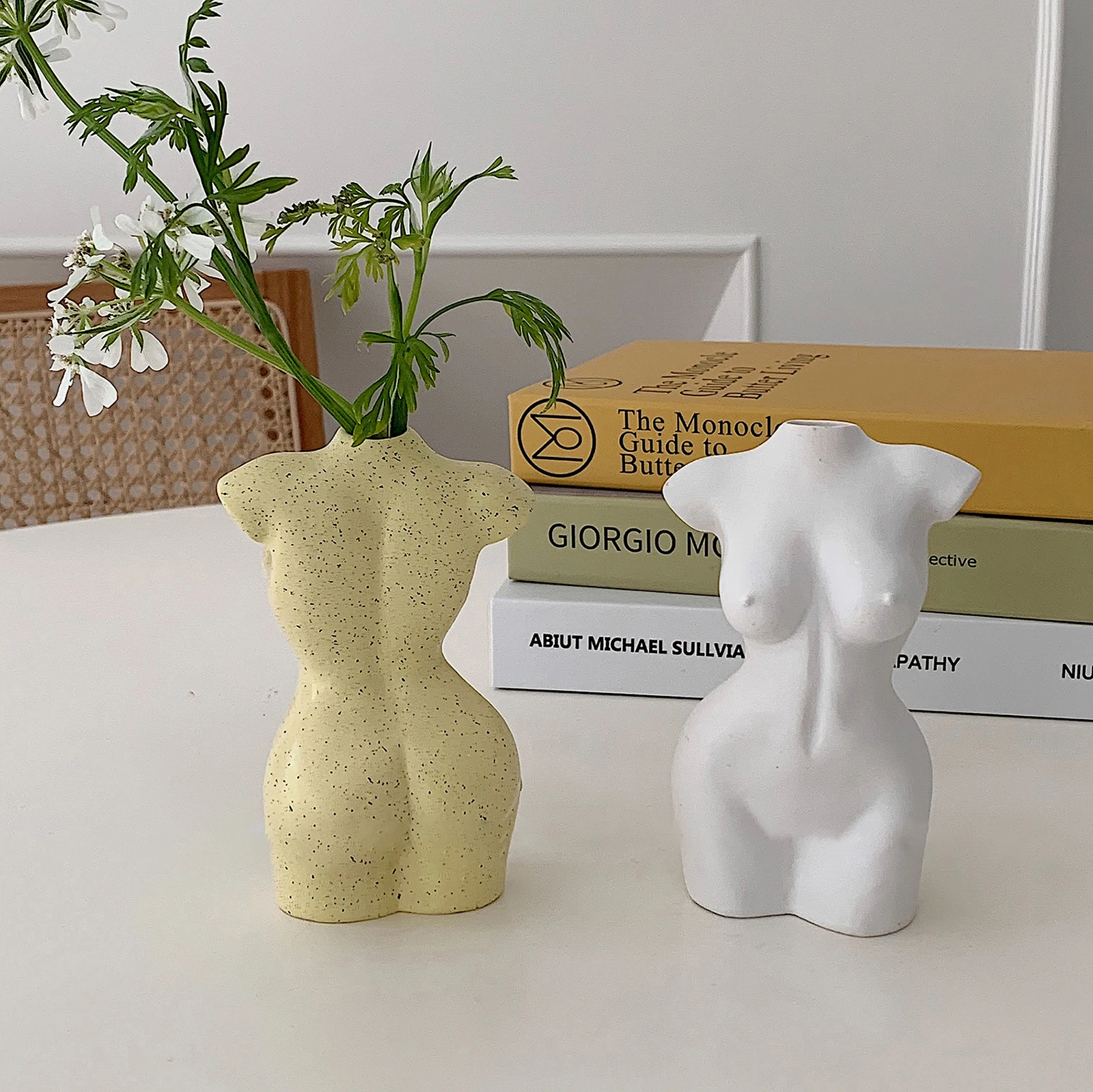 Mini Body Art Design Flower Pot Nude Female Sculpture Vase Creative Plant Planting Machine Home Gas Modern Decor | Дом и сад