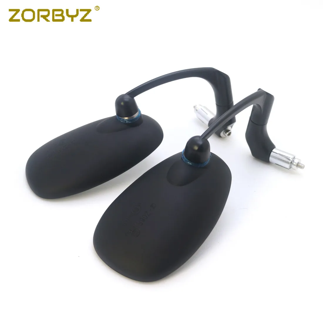 ZORBYZ мотоцикл зеркало 7/8 &quotчерный овальной формы для сварки пластмассовых плёнок