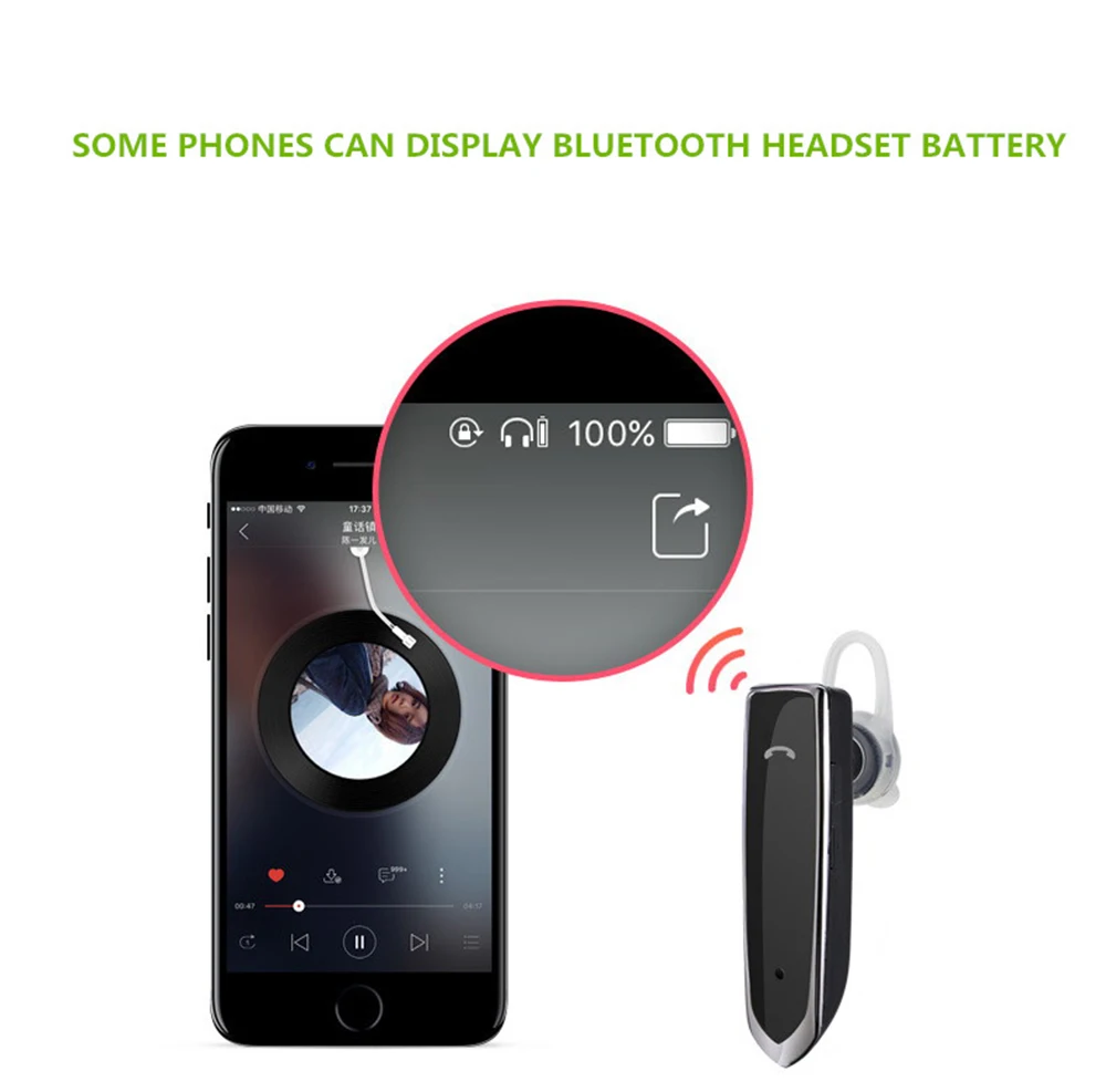 ANRY Bluetooth беспроводные деловые наушники Hands Free с микрофоном для офиса/бизнеса/тренировки/водителя/грузовика
