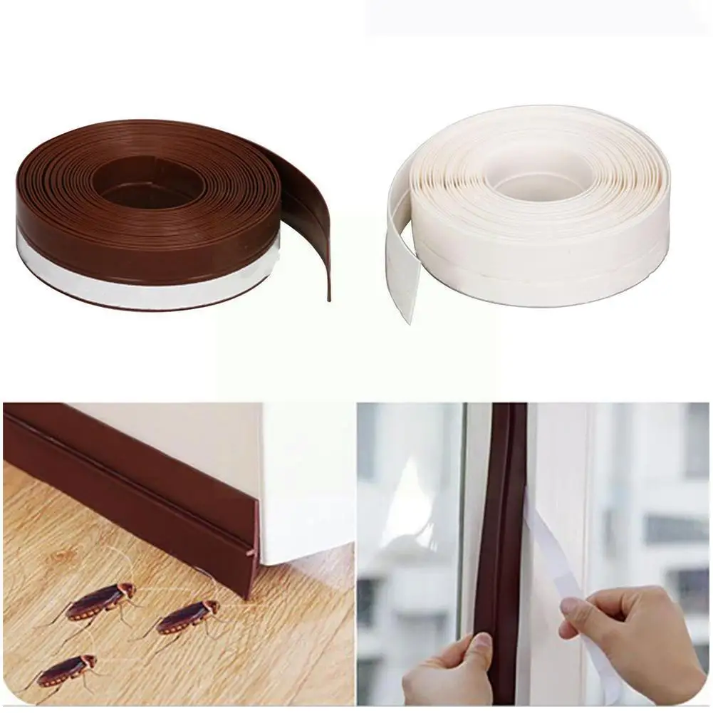 

Silicone Self-adhesive Weather Stripping Under Draft Stopper Sweep Weatherstrip Window Door Strip Sound Proof Wall