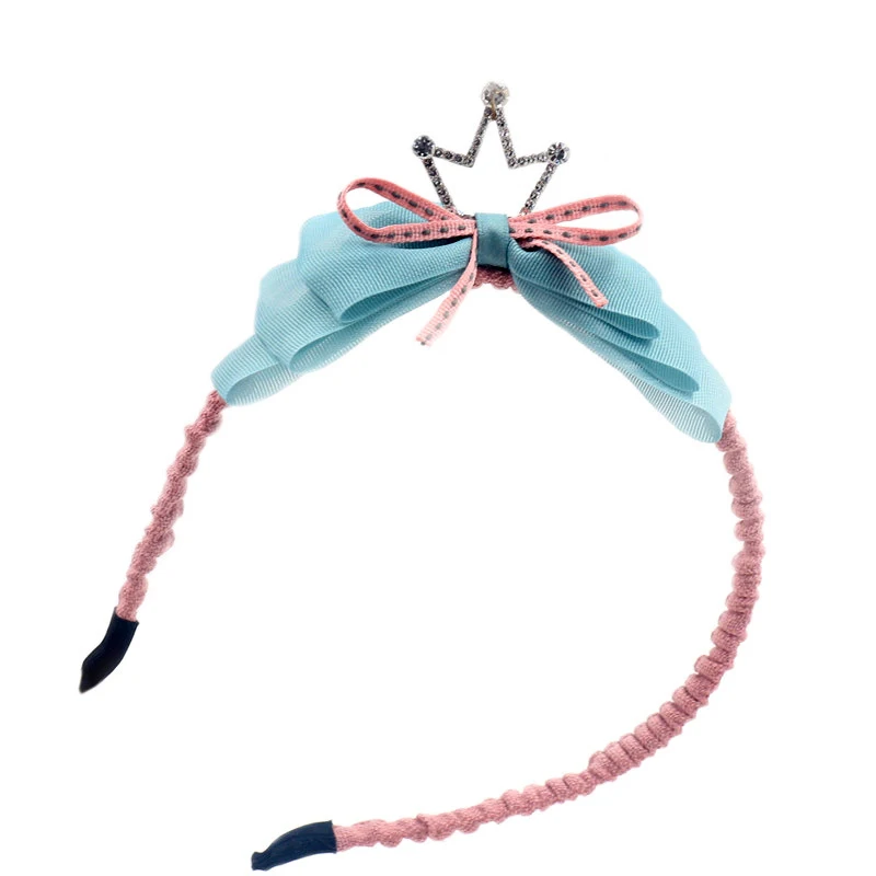 4 цвета на выбор модная детская одежда бант Корона из страз повязка голову для