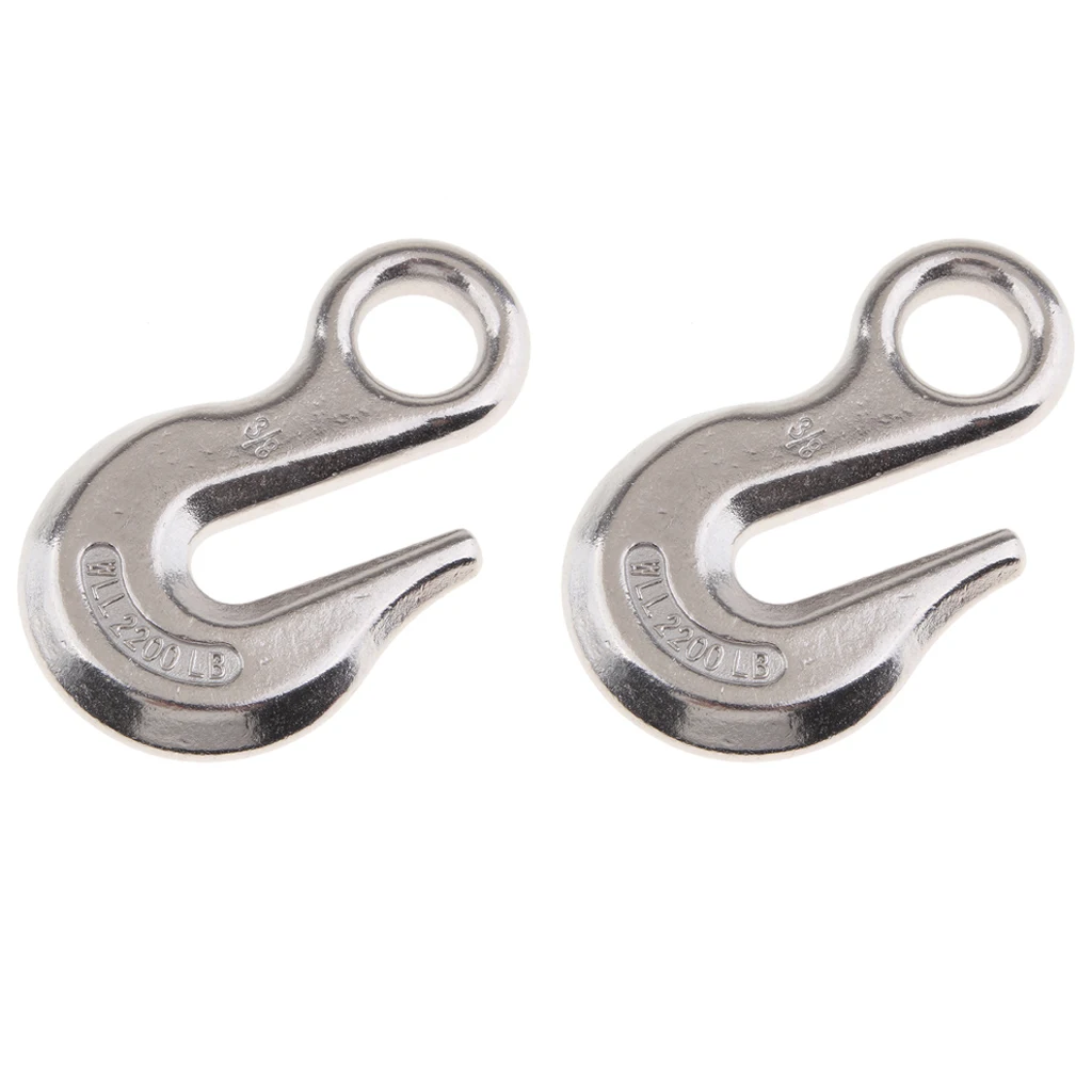 

2 шт 3/8 "из нержавеющей стали ушко крюк лебедки линия лямки Лодочный Прицеп
