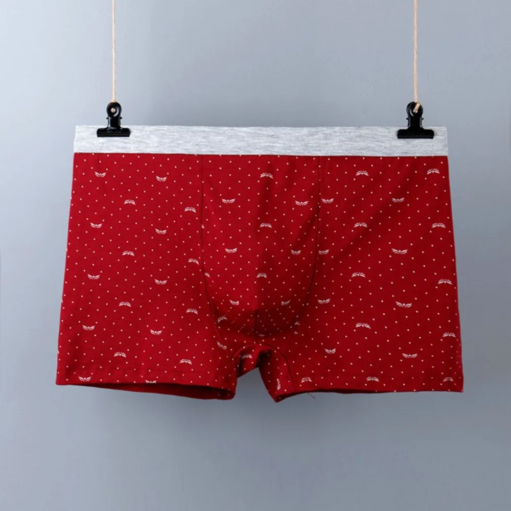 

Plus Size Boxers Printed Bulge Pouch Brief Man Cotton Large Size Underpant Men Modal Boxer Shorts Mid-Waist Breathablepanties