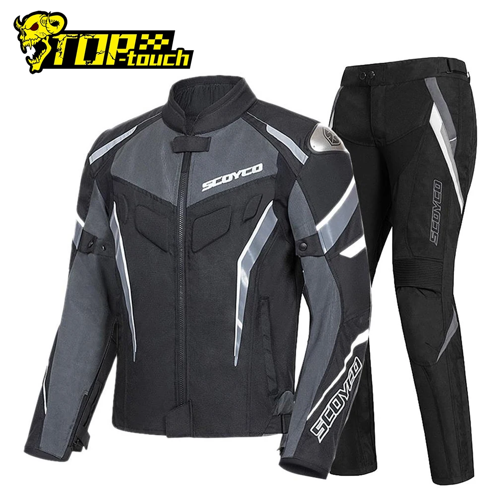 SCOYCO летняя мотоциклетная куртка + мотоботы Светоотражающая дышащая Chaqueta