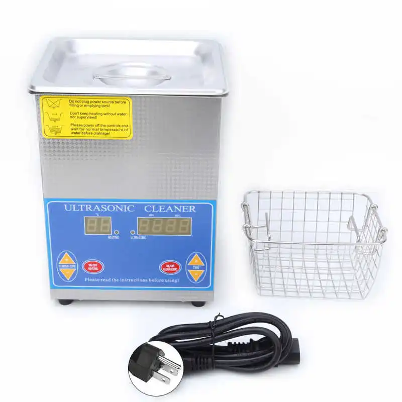 2L Нержавеющая сталь Ультразвуковой очиститель ювелирных изделий с цифровой