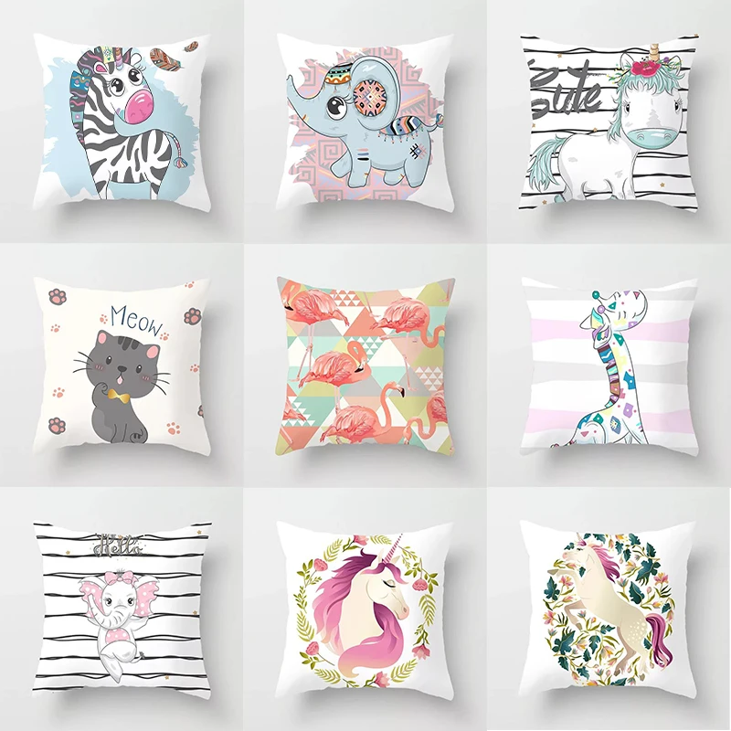 

Ins Cartoon Angle Sofa Pillow Cushion Cover Household Decoration Throw Pillow Case Living Room 45*45cm Pillowcase