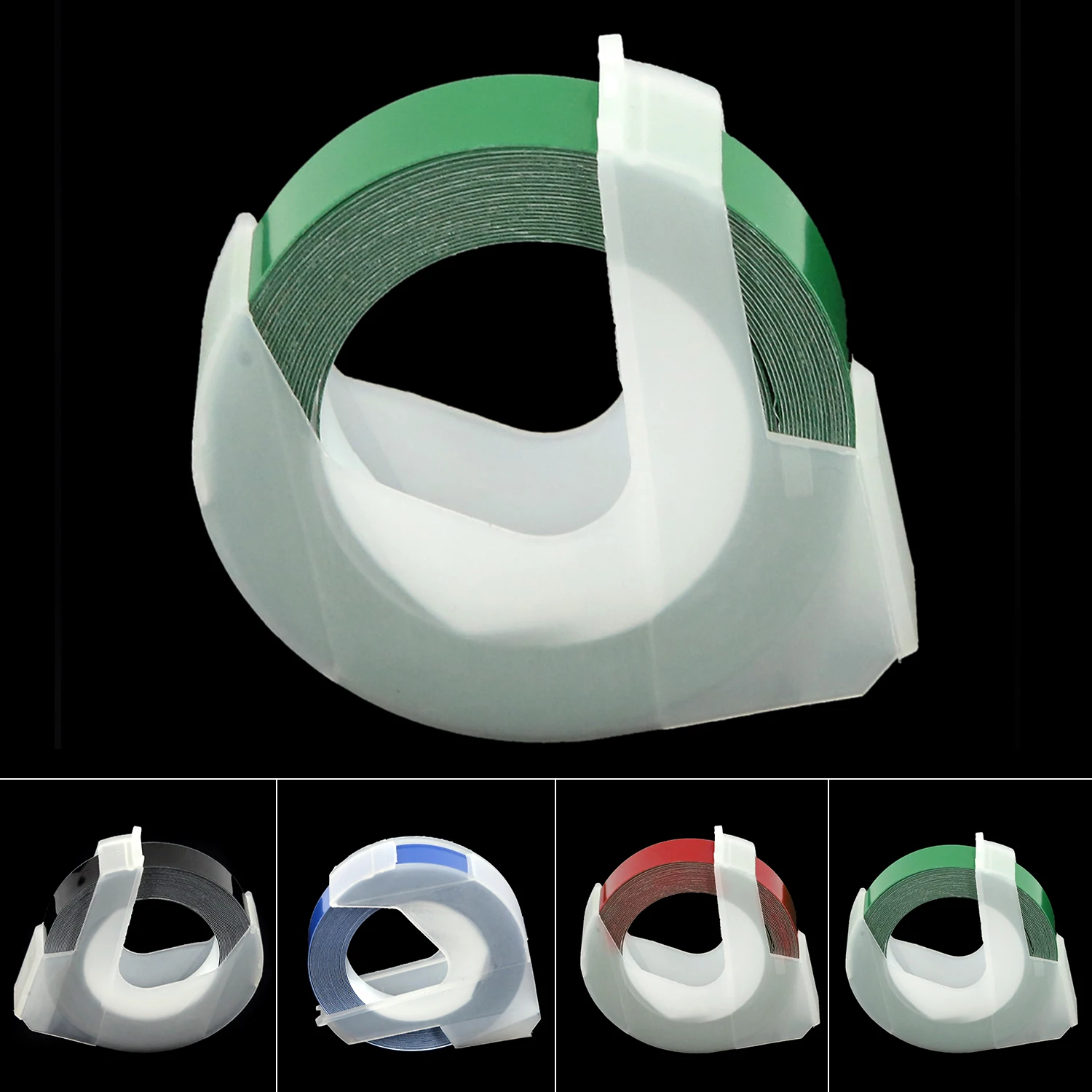 Красный/зеленый/синий/черный 9 мм вогнутая выпуклая ручная этикетка кассета для