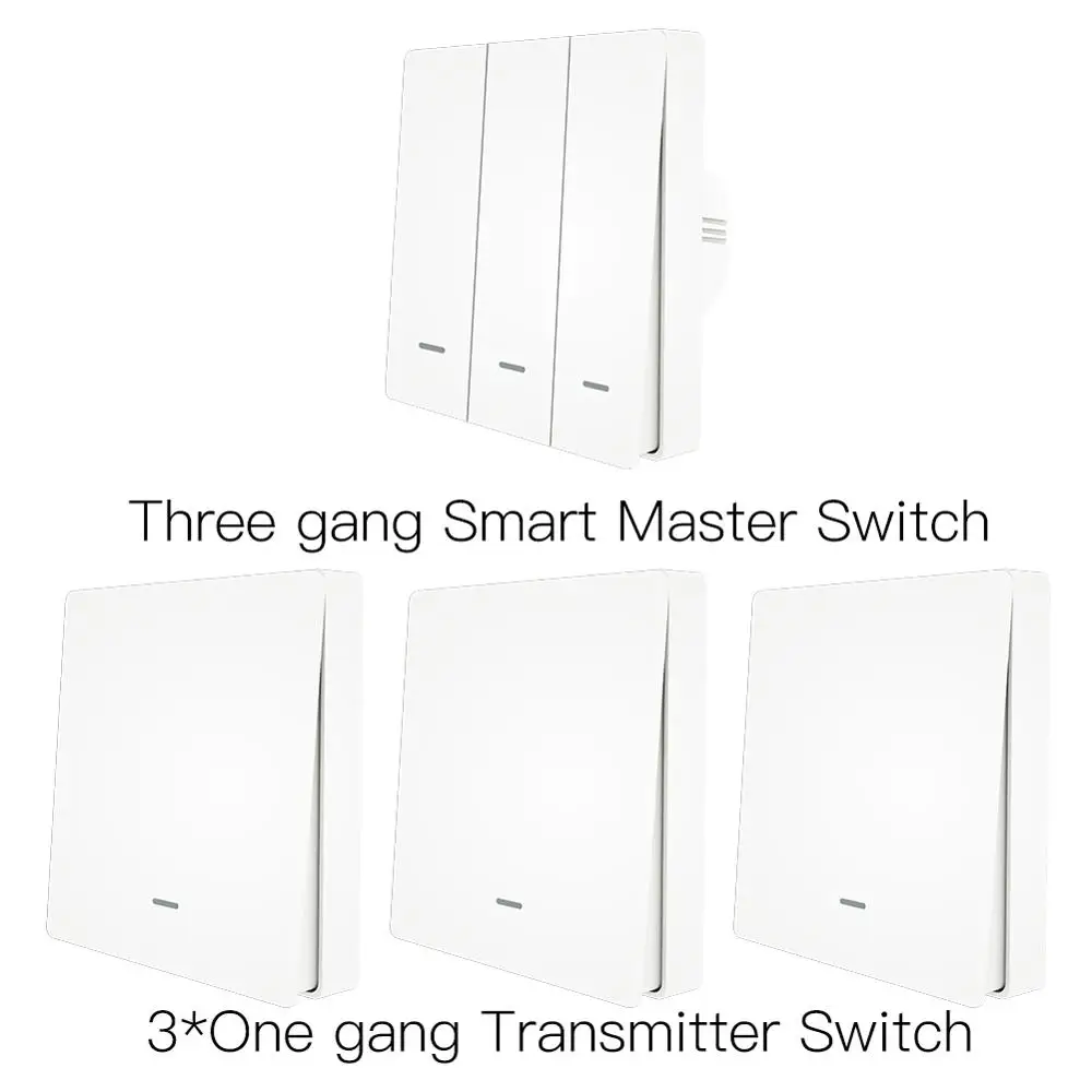 Kit 5 WI-FI "Умный" настенный wi-fi-выключатель RF433 кнопочный переключатель 1/2/3 банды Великобритании/ЕС Стандартный приложение Smart Life Беспроводной светильник переключатель дистанционного управления голосовым Управление - Цвет: Kit 5