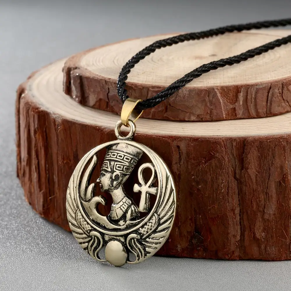 Кулон QIAMNI в виде египетской королевы Египта Креста ожерелье для мужчин