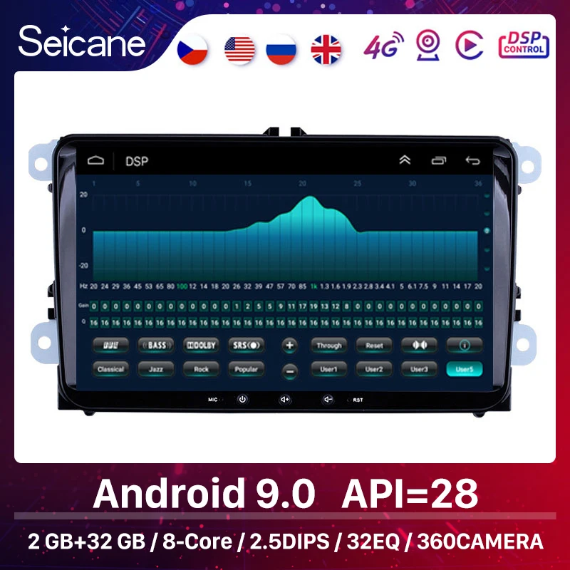 Seicane высокая версия Android 9 0 автомобильный мультимедийный плеер RAM 2 Гб ROM 32 ГБ