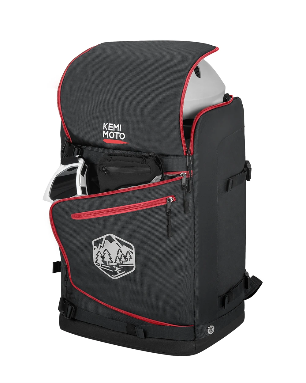 

Kemimoto Motorcycle Luggage Bags 60L Ski Boot Bag for Air Travel Waterproof Snowboard Boot Bag Helmet Backpack Snow Gear Bag