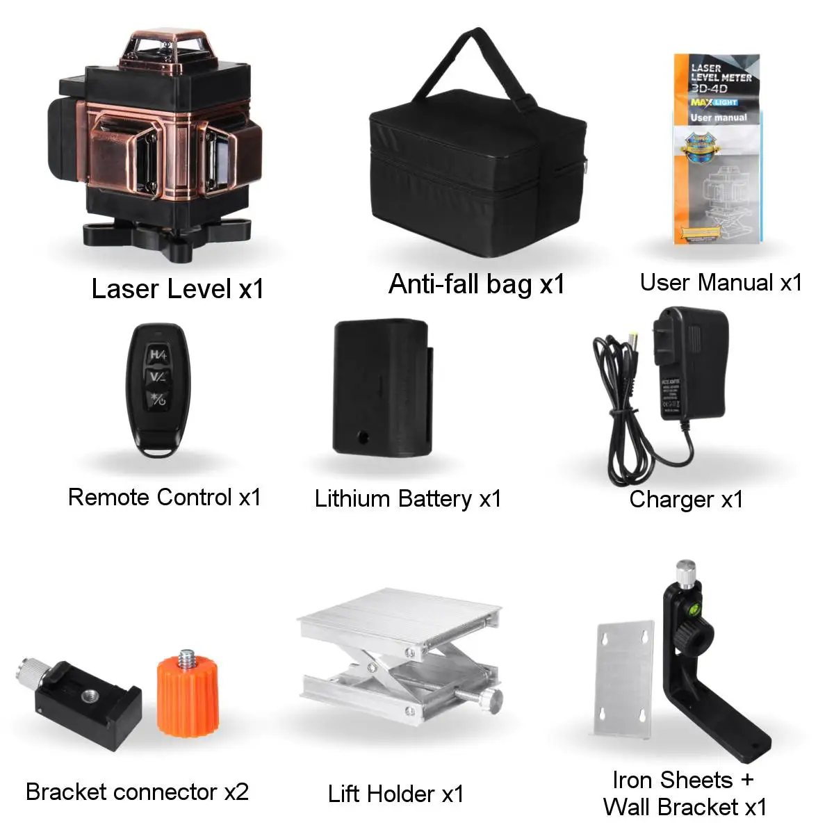 

2020 NEW! 16 Lines 4D Laser Level cross line Green laser level self-leveling multipurpose level laser horizons vertical measure