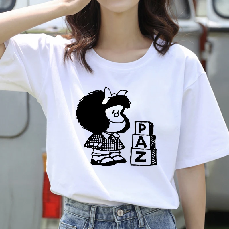 

T-shirts Women 90s Clothing Casual Ladies Naughty Girl Printing Fashion Clothes Graphic Tshirt Top Female Tee T-Shirt