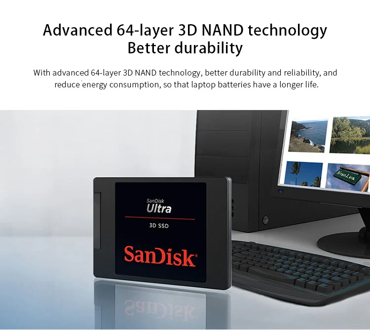 Sandisk ультра 3D Внутренний твердотельный накопитель 250 ГБ 500 1 ТБ 2 ТБ до 560 МБ/с. жесткий диск SATA 3,0 SSD для лаптон для рабочего стола
