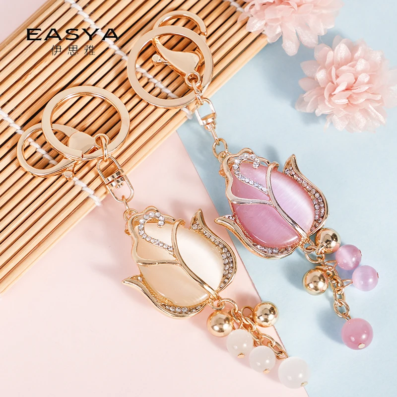 EASYA большие стразы Роза цветок брелок для поиска ключей Chaveiro новая модная обувь