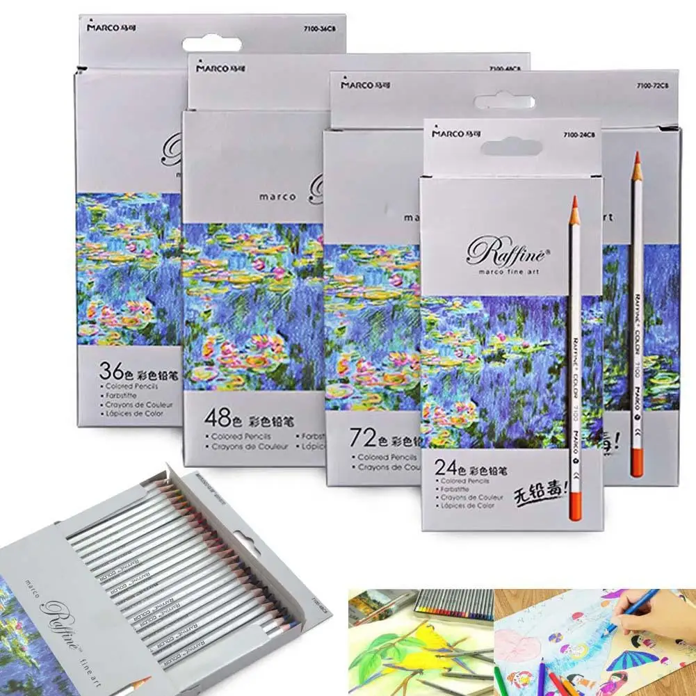 Марко 72 цвета искусство Рисование масляная основа нетоксичные карандаши набор