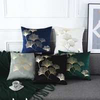 bronzing geometry cushion cover gold printed pillow cover decorative pillow case sofa seat car pillowcase soft