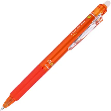 3 шт./лот пилот LFBK-23EF(F) 0,5/0,7 мм Выдвижной FRITION стираемый фриксион мяч стук кликер 3 цвета офисные и школьные принадлежности - Цвет: 0.5mm orange