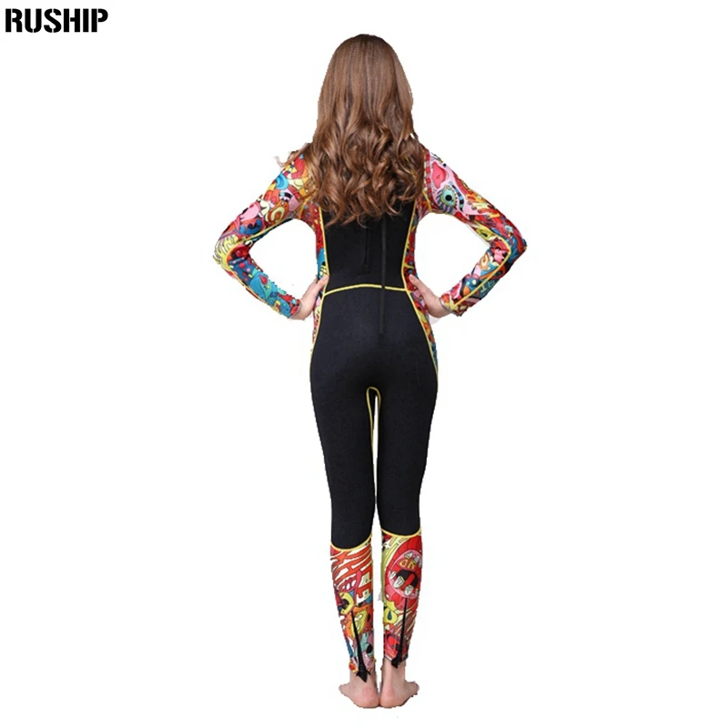 

Elevators Women 3 mm SCR neoprene wetsuit High elasticity Color plugs Surf diving suit Equipment Wounds Clothing long sleeves