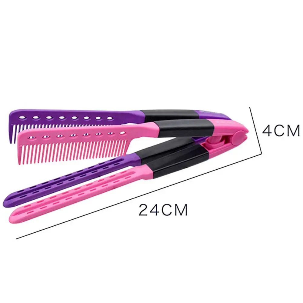 V Тип салон выпрямление волос гребень для укладки Парикмахерские гладкая