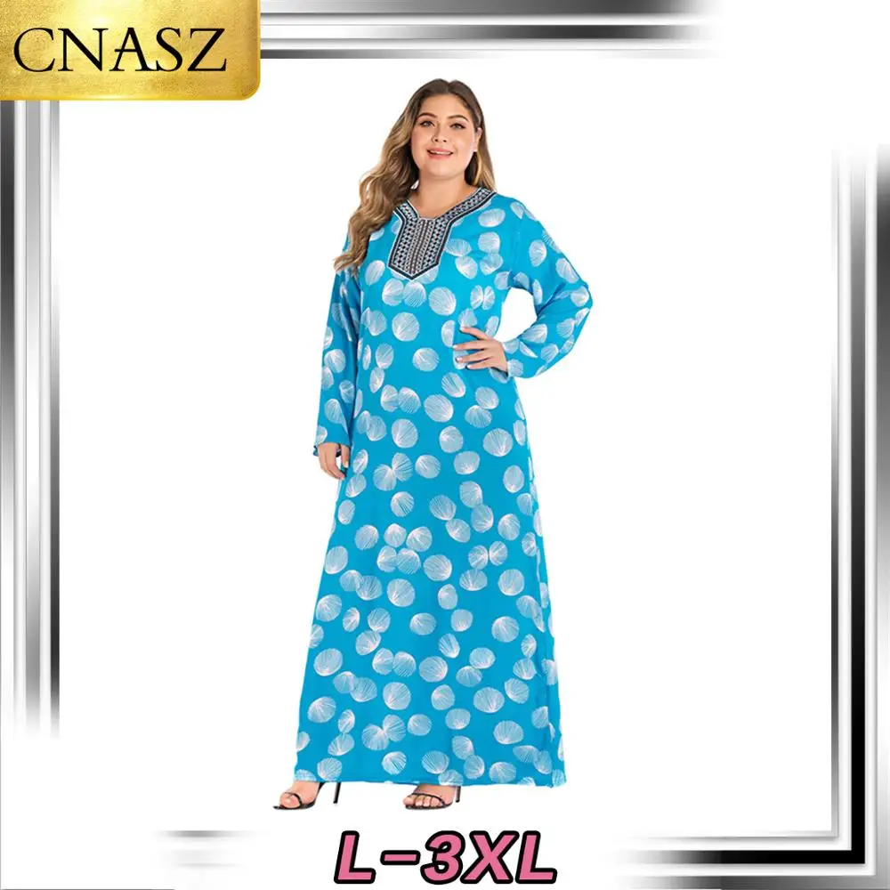 Женские мусульманские длинные юбки повседневные льняные платья с v-образным