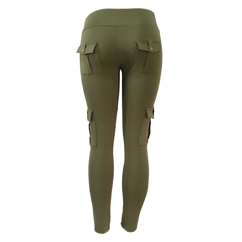 

Women Elastic Tight High Waist Sports Pants Quick Dry Running Yoga Pants Pockets Trouser PSEN999