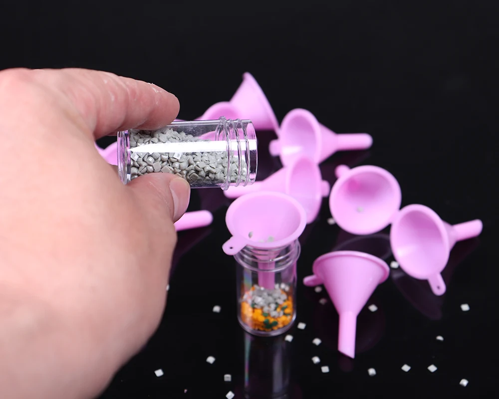 

10 PCS Bead Sorting Trays pink funnel For Square Round 5D Diamond Painting Tools and Accessories Kits
