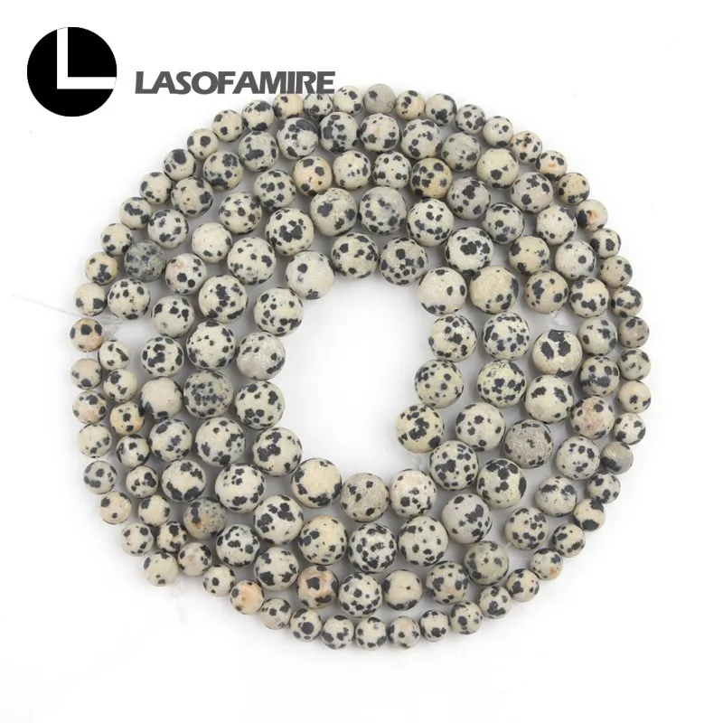 Натуральный Матовый камень желтый черных точек Ясперс Камень Круглые бусины для