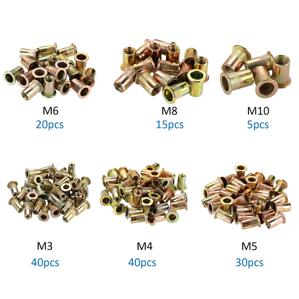 

150pcs/set Manual Rivet Nut Tool Dual Handle Riveter Threaded Nut Riveting Tool