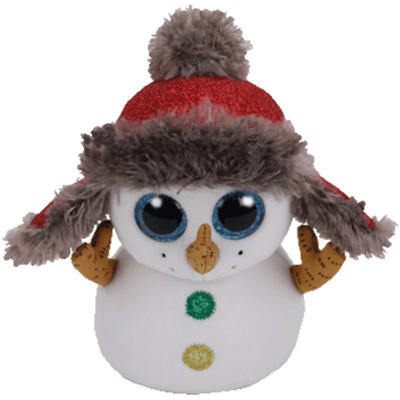 Ty Beanie Baby Рождественский Снеговик Плюшевые игрушки животные мягкие Средний