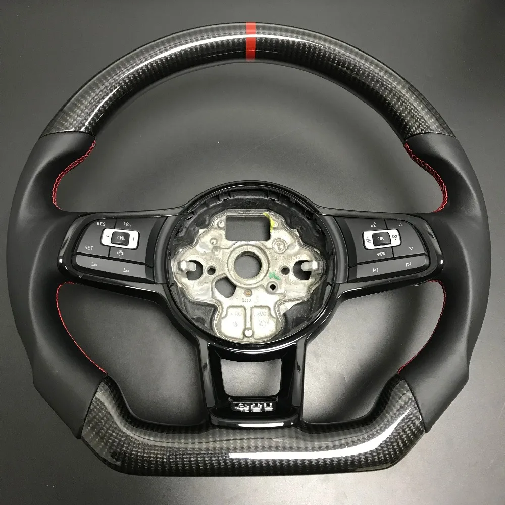 Рулевое колесо из углеродного волокна для VW Golf 7 GTI R MK7 Jetta Passat Polo Scirocco 2014 2018