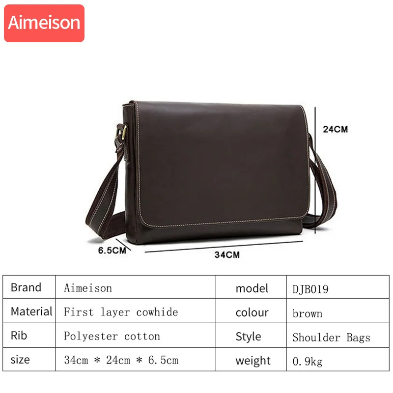 Мужская Наплечная Сумка Aimeison маленькая сумка-мессенджер из масляной кожи