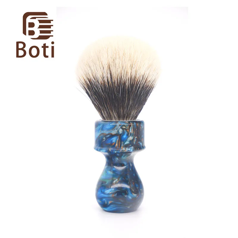

Boti Brush-Infinity Shaving Brush Handle Bule Rsin handle Different knots can be replaced Shaving Beard Handle