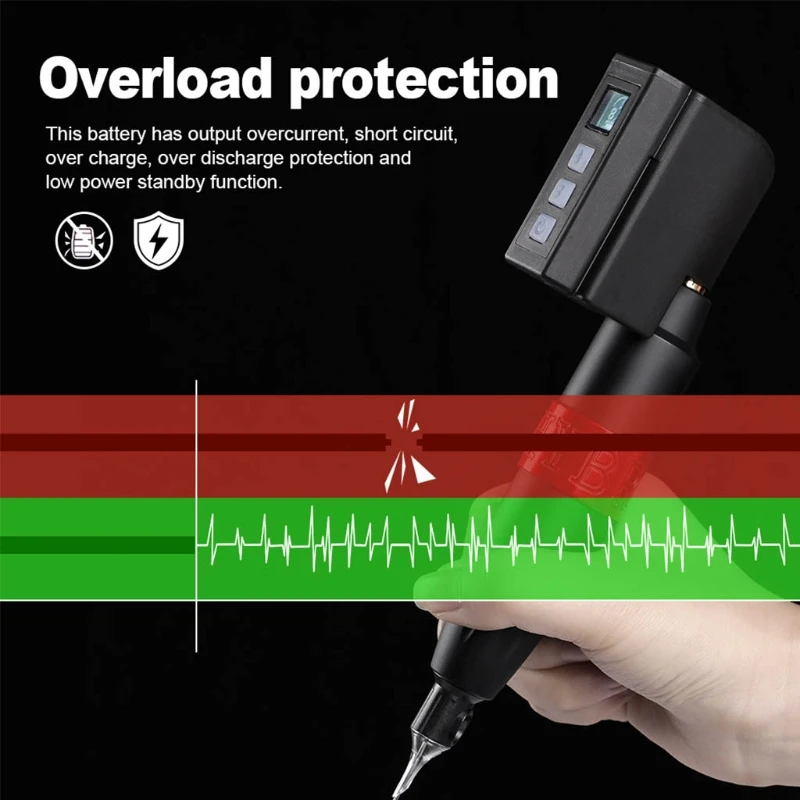 

F1FF New LCD Display Wireless Tattoo Power Supply Battery Pack for Tattoo Pen Machines Portable Supplies