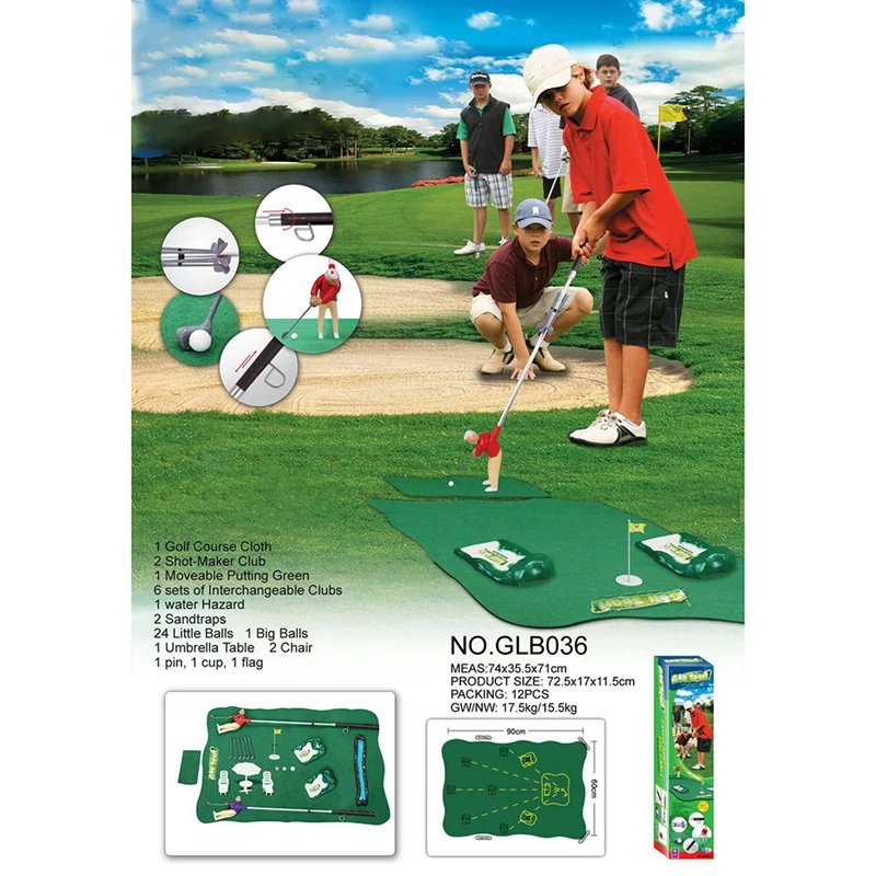 

Children Golf Club Set Toys Golf Putting Cup Flag Putter Practice Aid Home Yard Outdoor Training Portable Parent-Child