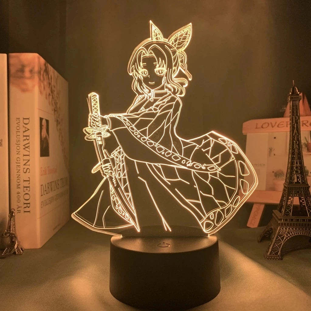 

3d Lamp Anime Demon Slayer Kocho Kanae Light for Bedroom Decor Child Kids Birthday Gift Manga Kocho Kanae Lamp Kimetsu No Yaiba