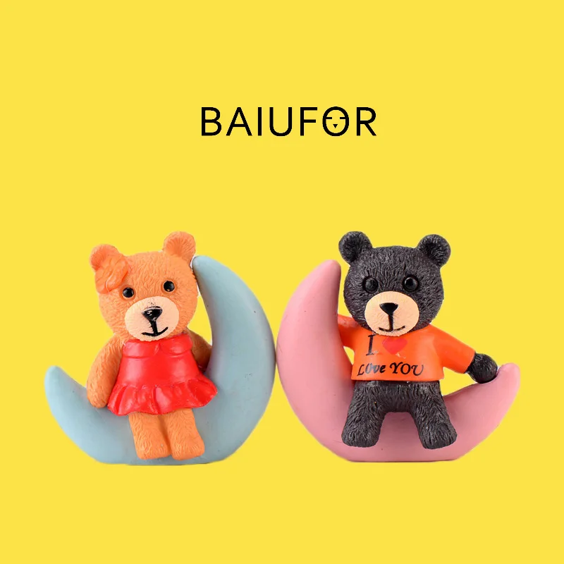 BAIUFOR Miniatures мультфильм медведь на Луне пара сказочный садовый гном микро пейзаж