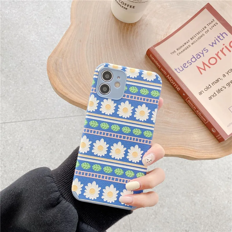 

Blue Flower Lens Silicone Soft Phone Case For iPhone 7 8 Plus 2020 SE X XR XS Max 11 11Pro Max 12 12Pro Max Pro Mini Case Coque